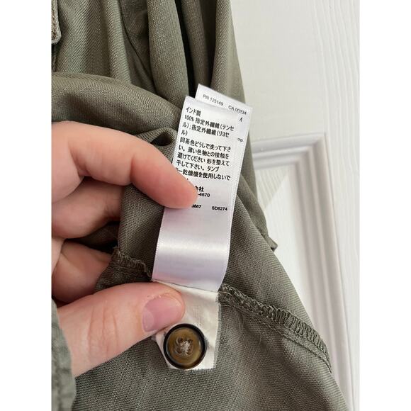 Topshop Women's Olive‑Green Button‑Up Skater / Outdoorsy Shirt – US 12 (UK 16) - Picture 6 of 7